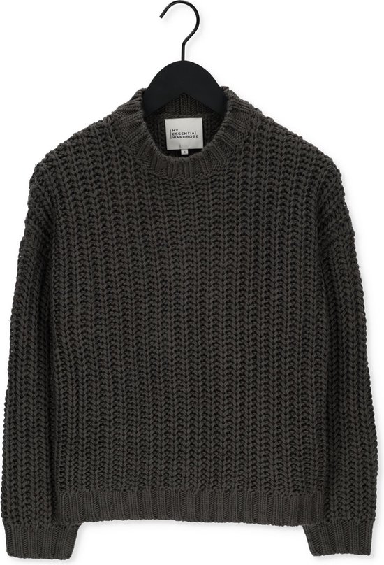 My Essential Wardrobe Ava Knit Pullover Truien & vesten Dames - Sweater - Hoodie - Vest- Donkergrijs - Maat XS