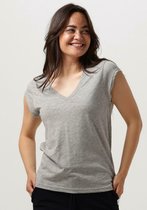 CC Heart Basic V-neck Tshirt Tops & T-shirts Dames - Shirt - Grijs - Maat XS