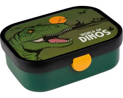 foto van Mepal lunchbox Campus – Broodtrommel met vakjes voor kinderen – Geschikt voor 4 boterhammen – Dino