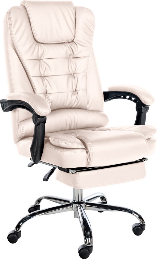 Chaise de bureau Clp Oxygen - Crème - Cuir artificiel