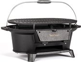 Sens Design BBQ charbon de bois - Barbecue de camping - Fonte - Poêle à griller