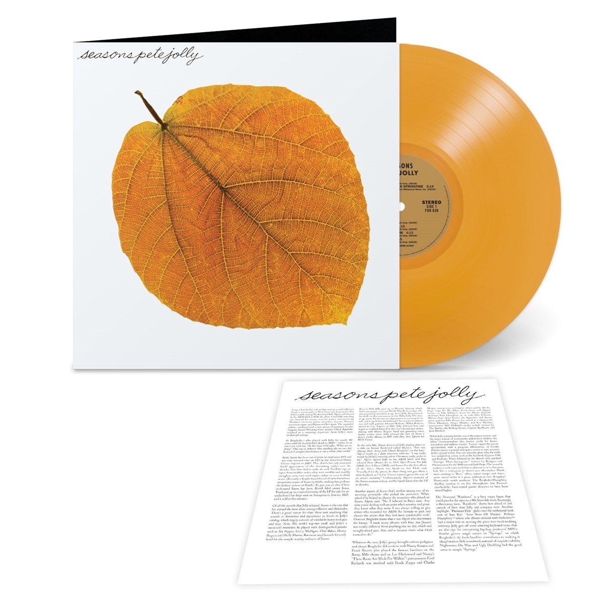 Pete Jolly - Seasons (LP) (Coloured Vinyl) (Limited Edition) (Remastered)