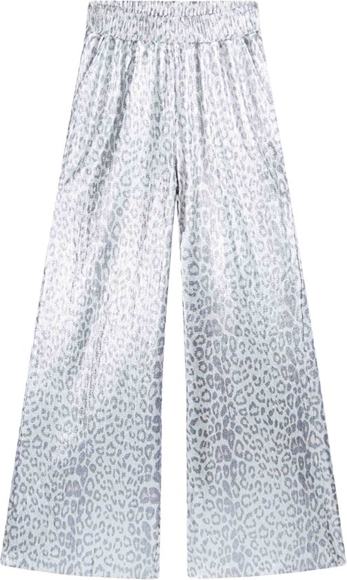 Broek Zilver Leopard pantalons zilver