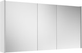 Adema Spiegelkast - 120x63x16cm -inclusief zijpanelen - greige (grijs)
