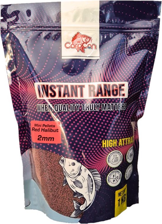 Mini Pellets 'Red Halibut' 2mm - 1kg - Method Feeder Pellets - Karper Pellets 2mm - Vissen van MINI — afbeelding 4