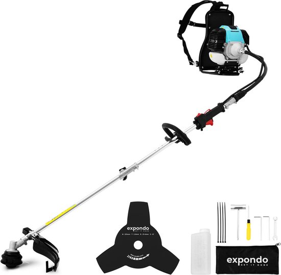  - hillvert Benzine bosmaaier + trimmer - rugzak