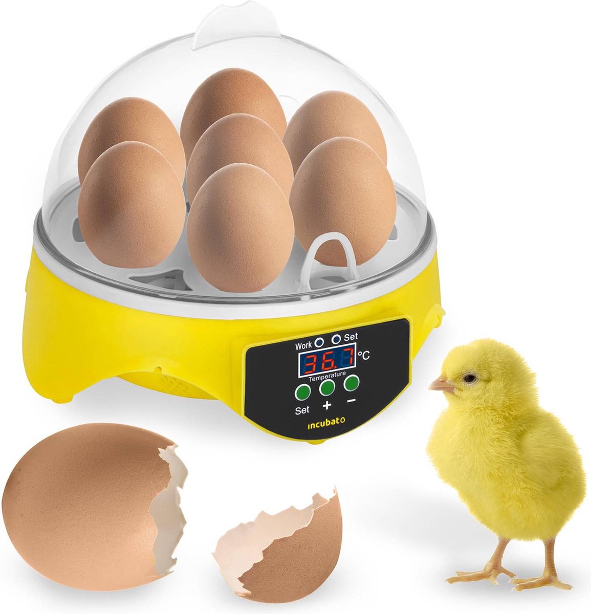 Incubato Broedmachine - 7 eieren - inclusief staaflamp - incubato