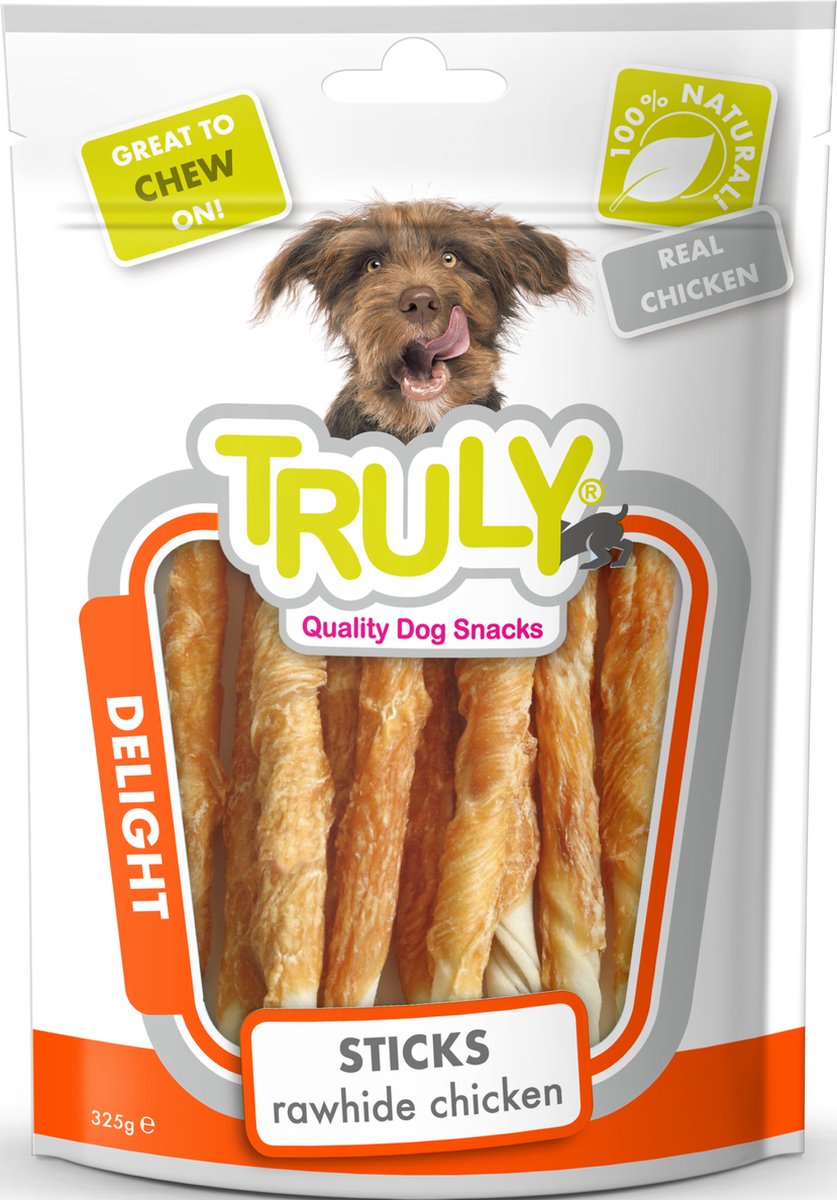 Truly - Sticks Rawhide Chicken - Hondensnack - Voordeelbundel 5 stuks