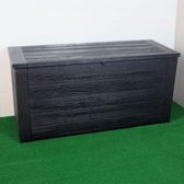 Velox Opbergbox tuinkussenbox waterdicht - Tuinkussenbox waterdicht - Kussenbox voor buiten - 300L - 120x45x57cm - Zwart