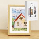 Cadre interchangeable pliable Fritzline® - dessins d'enfants - format A4 - cadre photo - cadre - cadre photo - bois marron foncé