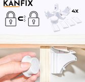 KanFix® Kinderslot Kastjes - MagneetSlot - Veiligheid voor Kinderen - Sloten - Huis - Set van 4 Stuks Inclusief Bevestigingsmateriaal"