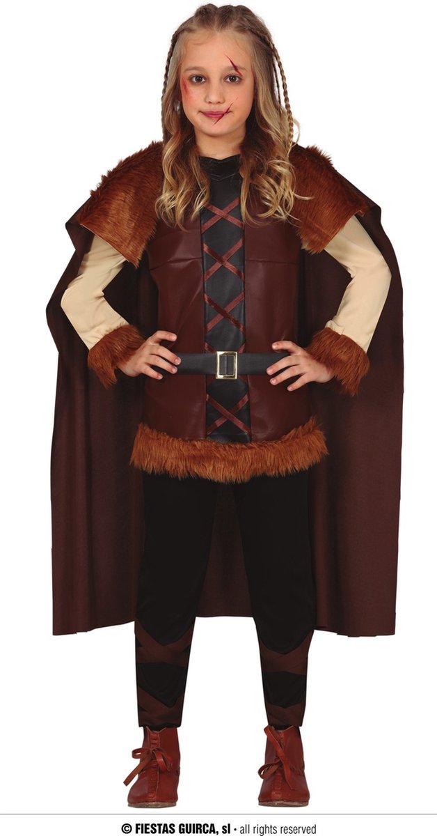 Aslaug De Gevreesde Viking Kind Kostuum