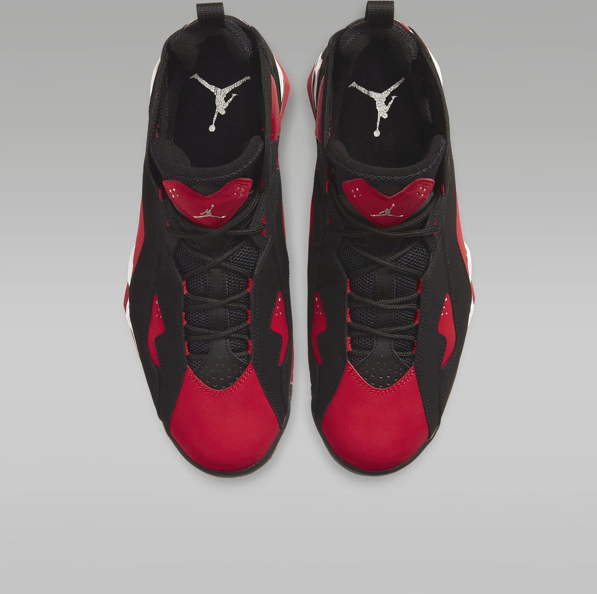 jordan true flight black red grey