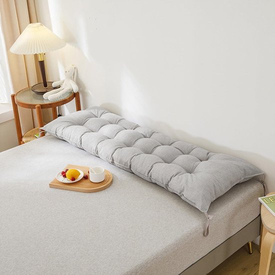 MZYZPPBD Rugleuning Bedkussen Leeskussen Voor Slaapbank Comfortabel En Zacht Lendenkussen Hoofdsteun Voor Bed Hoofdeinde Met Afneembare Hoes Voor Slaapkamer Met Tatami-Bank,B,120 x 10 x 50 cm