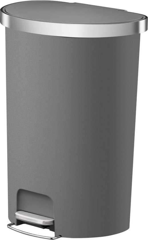 EKO - Hana pedaalemmer halfrond 55 liter - Plastic - grijs