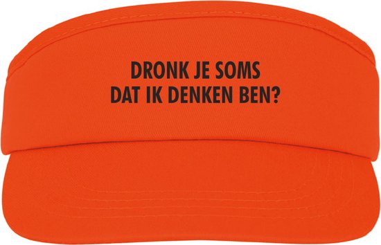 EK kleding oranje zonneklep - Dronk je soms dat ik denken ben - soBAD. | Oranje | EK | Voetbal | Nederland