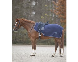 Fleece uitrijdeken - donkerblauw - maat pony