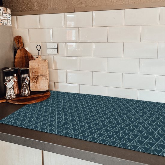 KitchenYeah® Inductie beschermer 91.2x52 cm - Design - Jongens - Driehoek - Kind - Kookplaataccessoires - Afdekplaat voor kookplaat - Inductiebeschermer - Inductiemat - Inductieplaat mat