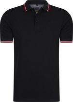 Mario Russo Polo shirt Edward - Polo Shirt Heren - Poloshirts heren - Katoen - 3XL - Zwart