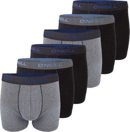 O'Neill Heren Boxershorts Plain 6 Pack 6 Pack Veelkleurig M