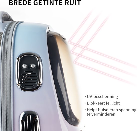 PETKIT Breezy 2 - Rose - Sac de voyage pour chat - Porte-chien - Petits Chiens et Chats - Léger - Avec lumière et ventilateur