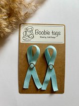 Julé Design Boobie tags / borstvoedingslintje licht blauw