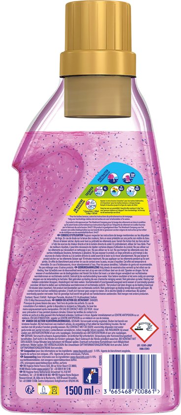 Vanish Oxi Action Wasbooster Gel - Vlekverwijderaar voor gekleurde was - 1,5L