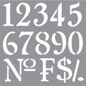 Sjabloon stencil Old word numbers