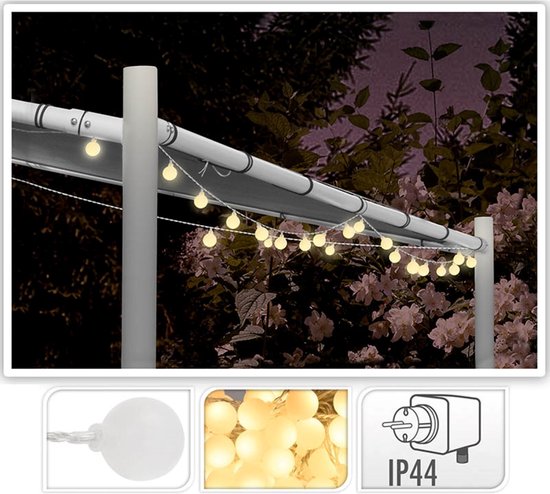 Feestverlichting 16 meter - 80 lampjes - Party- Warm Wit-LED- Buitenverlichting
