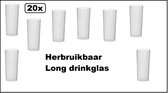 20x Longdrink glas Herbruikbaar 300ml - 20x vaatwasserbestendig - Festival thema feest evenement party next generation