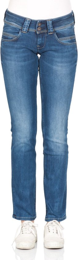 Pepe Jeans Dames Jeans Broeken Venus regular/straight Fit Blauw 32W / 34L Volwassenen