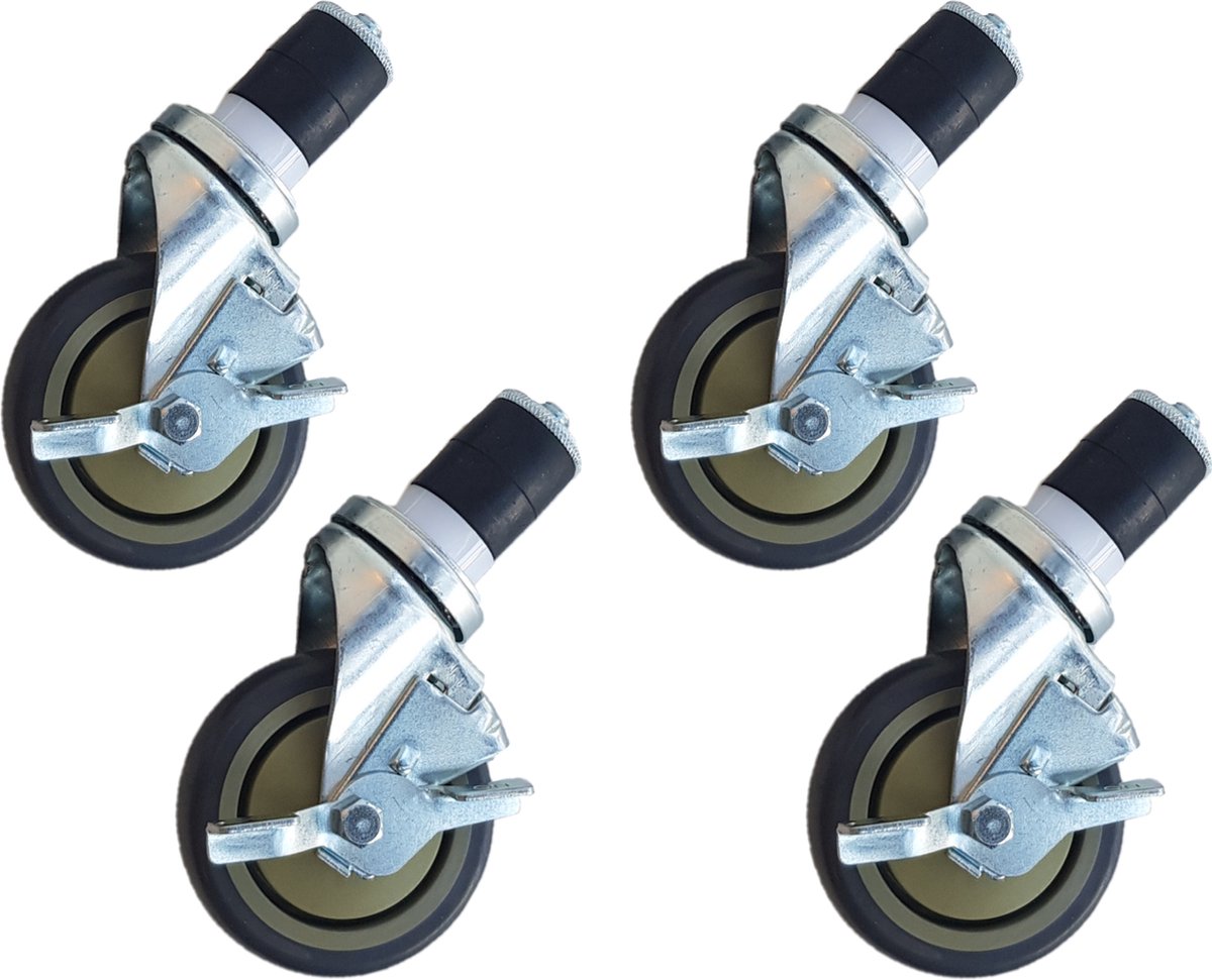 Wielen voor Werktafel - met rem - 5 Inch / 12.7 cm