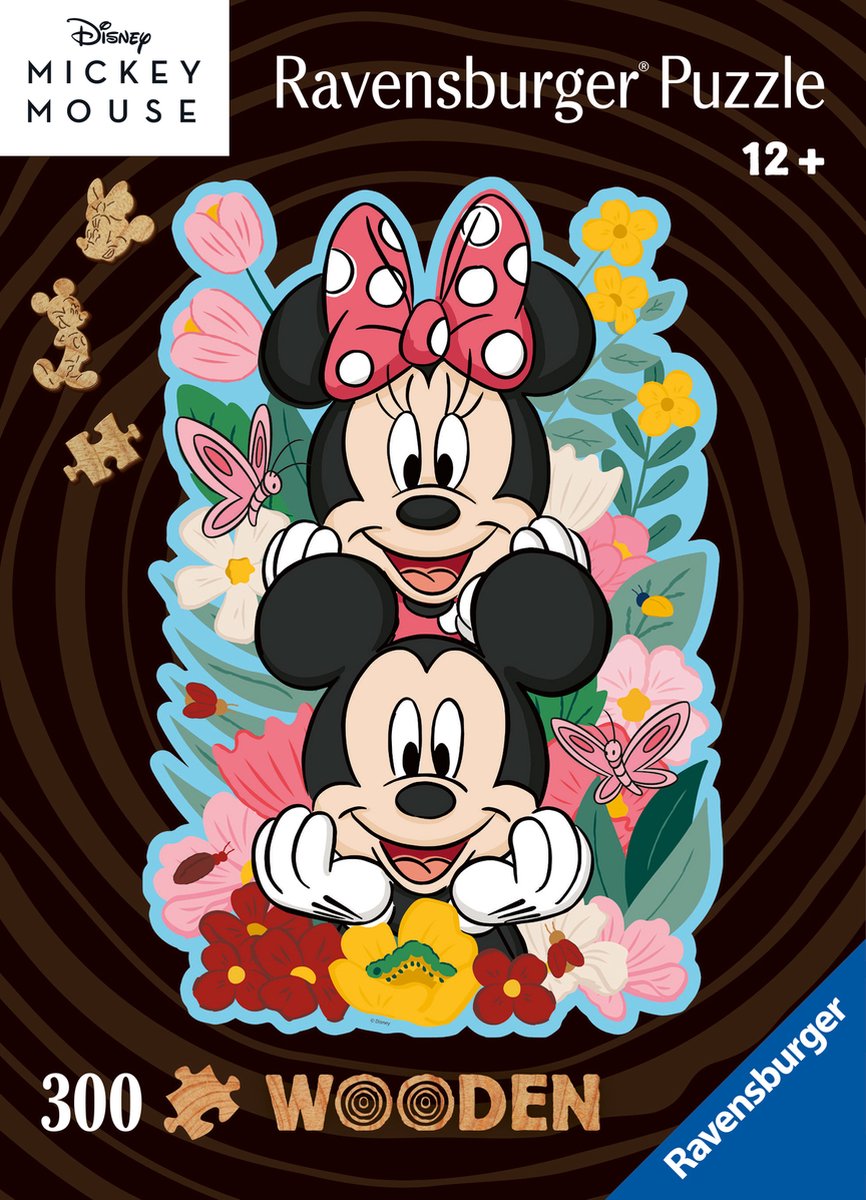 Houten puzzel: Mickey & Minnie 300 stukjes