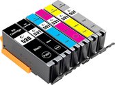 Inktcartridges Geschikt voor Canon PGI-530 / CLI-531 | Multipack van 6 stuks Geschikt voor Canon Pixma TS8750 - TS8751 - Inktpatronen - Inkt - printer
