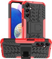 Coverup Rugged Kickstand Back Cover - Geschikt voor Samsung Galaxy A15 Hoesje - Rood