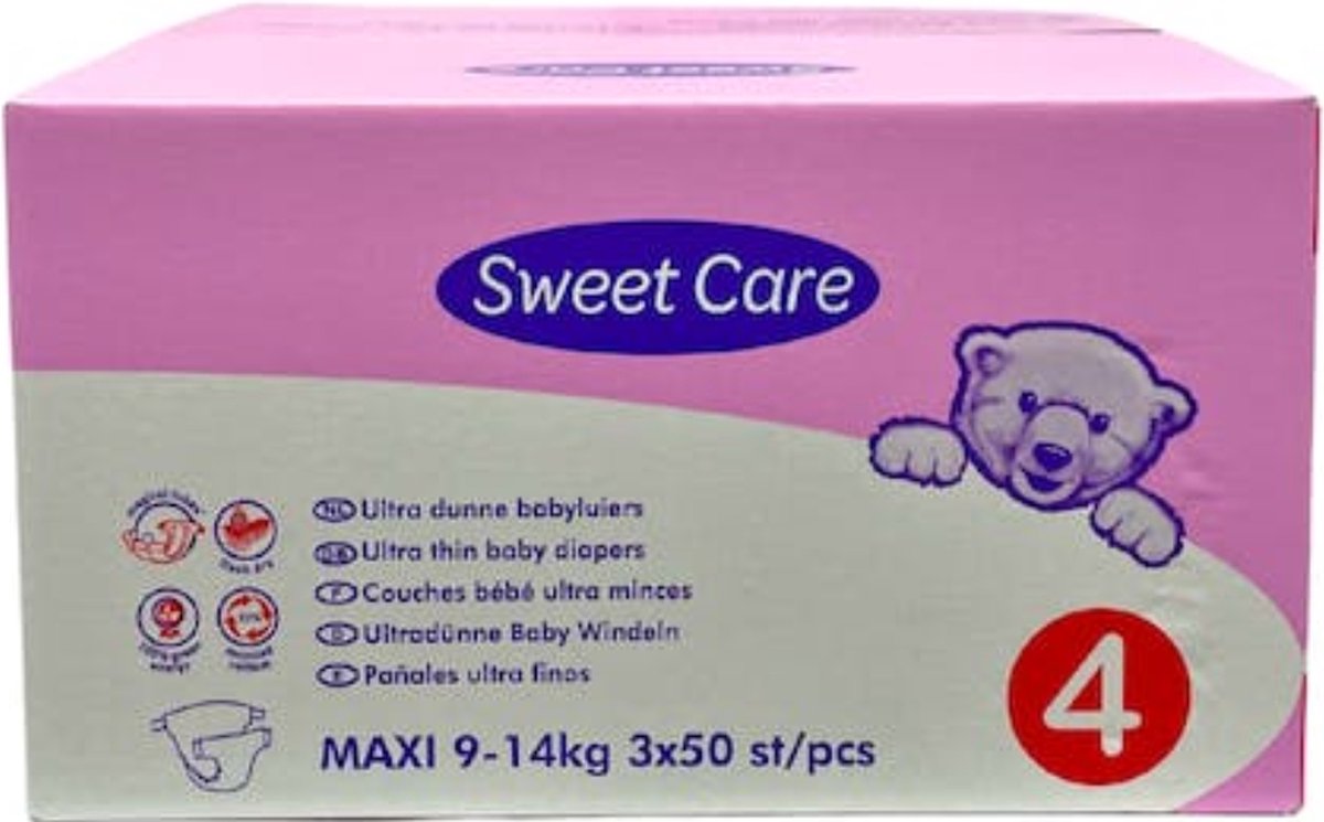 Goedkoopste SweetCare Luiers Maat 4 - 150 Luiers Maandbox