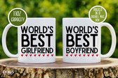 World's Best BF&GF mok - Valentijn cadeautje voor hem - Valentijn cadeautje voor haar - Valentijnsdag - Verjaardag cadeau - Cadeau voor man - Cadeau voor vrouw - Grappige cadeaus - Mokken - Theeglazen - Koffiebeker
