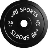 AJ-Sports Halterschijf Zwart 2.5 kg - halterschijven 50 mm - Gewichten set - Halters - Halterset - Halterstang - Halterbank - Fitness - Krachttraining