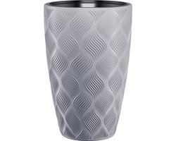 Bloempot Wave Slim - Zilver - Binnen & Buiten - Plantenbak - Bloembak - Vorst Bestendig - UV Bestendig - Tuin