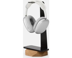 Oakywood 2in1 Headphones Stand - Massief Eiken - Echt Hout Koptelefoon Standaard Houder met 10W Draadloze Oplader