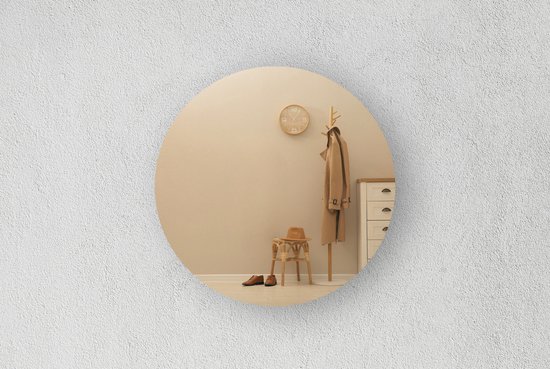 Miroir rond - Miroir d'entrée - Sans cadre - Bronze - Diamètre : 20 cm -  Épaisseur : 4... | bol