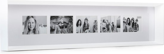 XLBoom Prado fotolijst (5) - in Hout - Wit - Fotoformaat 10 x 15 cm