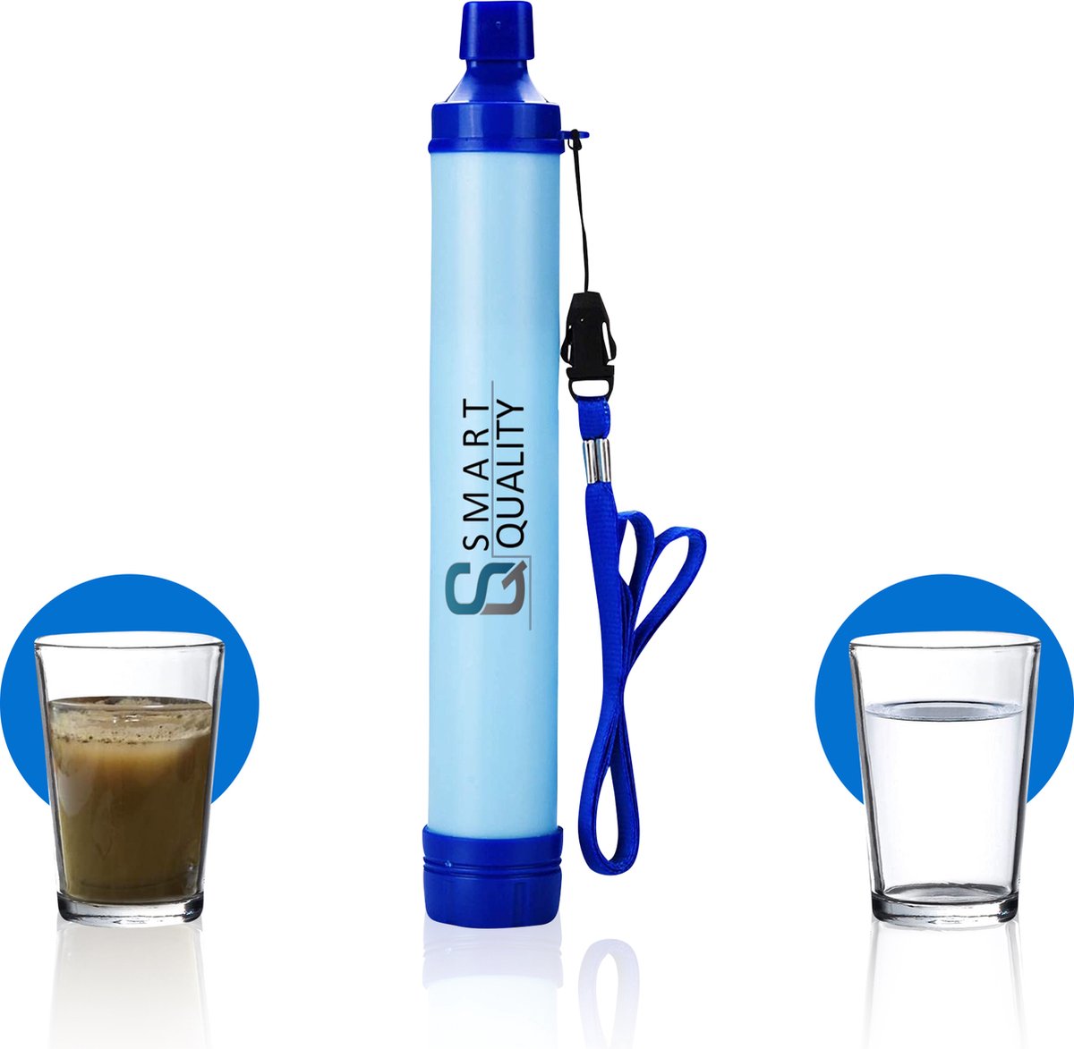 Bol.com Smart Quality - Personal Water Filter Straw - Complete set - Waterfilter - Waterfles - Outdoor life - Survival - BPA-vri... aanbieding