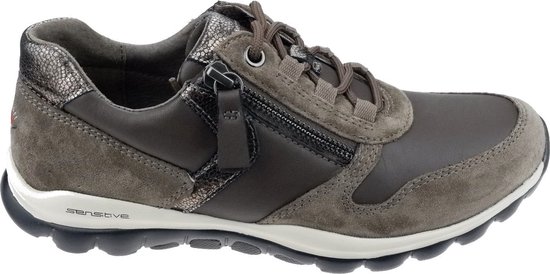 Gabor rollingsoft sensitive 76.969.30 - dames rollende wandelsneaker - groen - maat 37.5 (EU) 4.5 (UK)