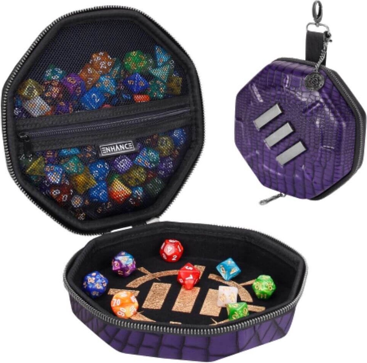 Enhance - Dice Tray & Case Collector's Edition (Purple) - Dobbelsteenkoffer en Speelbord in 1
