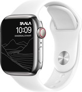 Saala® Siliconen bandje geschikt voor Apple Watch 38/40/41mm series 3 4 5 6 7 SE wit