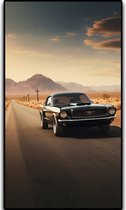 Mustang Poster - Ford Mustang 1970 - A1 85x60cm Formaat - Stijlvolle Wanddecoratie - Auto Poster