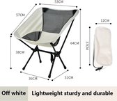 KOSMOS - Campingstoel - Opvouwbaar - Inklapbaar - Strandstoel - Visstoel - Wit