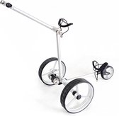 Golfted lichtgewicht ALUMINIUM Elektrische golftrolley GT-AN (instapmodel, single motor) ZONDER afstandsbediening en inclusief 10 accessoires (VOUWBAAR)