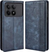 Geschikt voor Xiaomi Poco X6 Pro 5G - Leder Portemonneehoesje - Book Case - Blauw